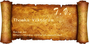 Thomka Viktória névjegykártya