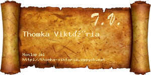 Thomka Viktória névjegykártya